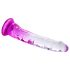Vientuļais Lancelis - piesūceknis dildo (violets-caurskatāms)