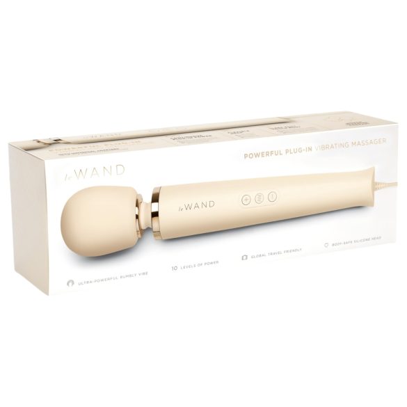 le Wand - ekskluzīvs tīkla masāžas vibrators (bēšs)