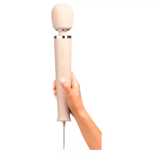 le Wand - masāžas vibrators ar vadu, ekskluzīvs, bēšs