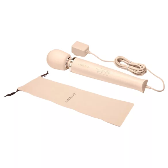 le Wand - masāžas vibrators ar vadu, ekskluzīvs, bēšs