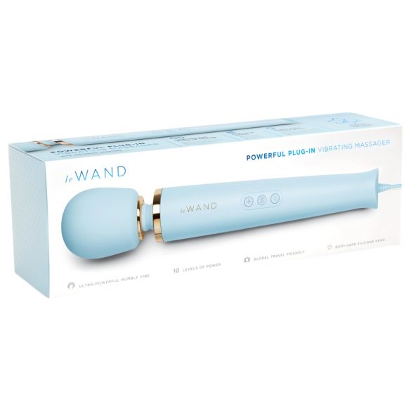 le Wand - ekskluzīvais elektrotīkla masieris vibrators (zilā krāsā)