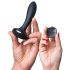 HOT Octopuss PleX ar elastību - radio anālais vibrators (melns)