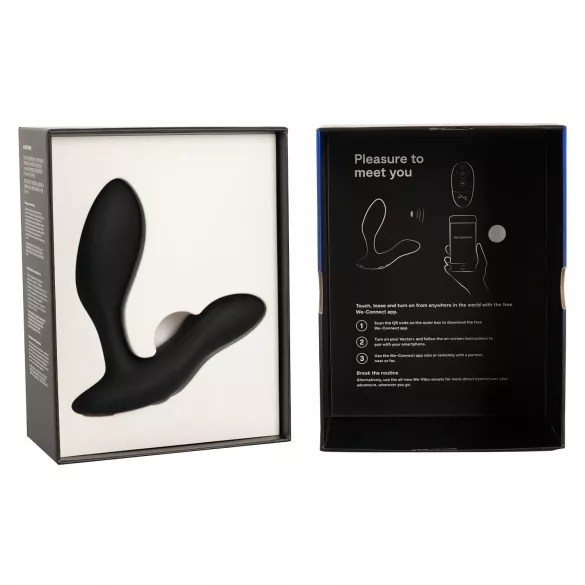We-Vibe Vector+ - lietotnes vadāms anālais vibrators (melns)
