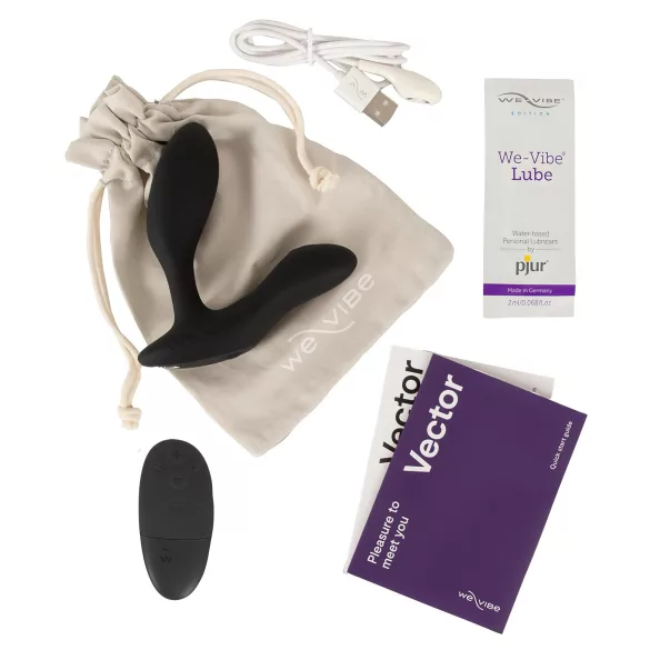We-Vibe Vector+ - lietotnes vadāms anālais vibrators (melns)