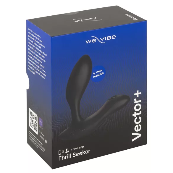 We-Vibe Vector+ - lietotnes vadāms anālais vibrators (melns)