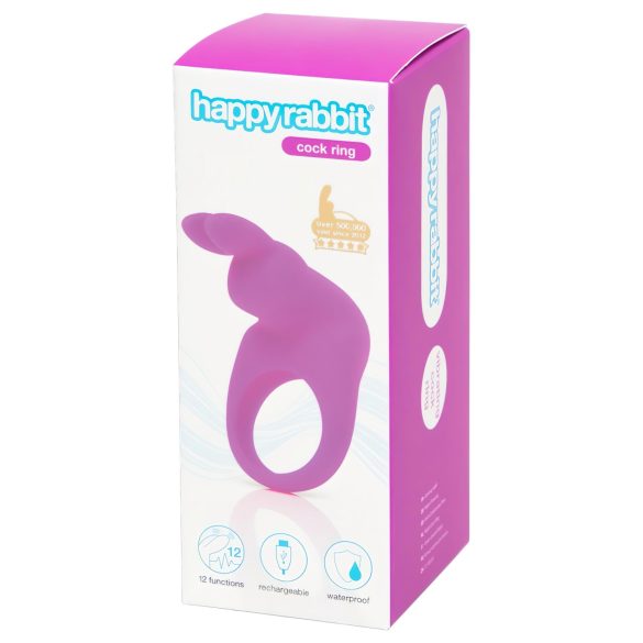 Happyrabbit Coq - Uzlādējams vibrējošs gredzens dzimumloceklim (lillā)