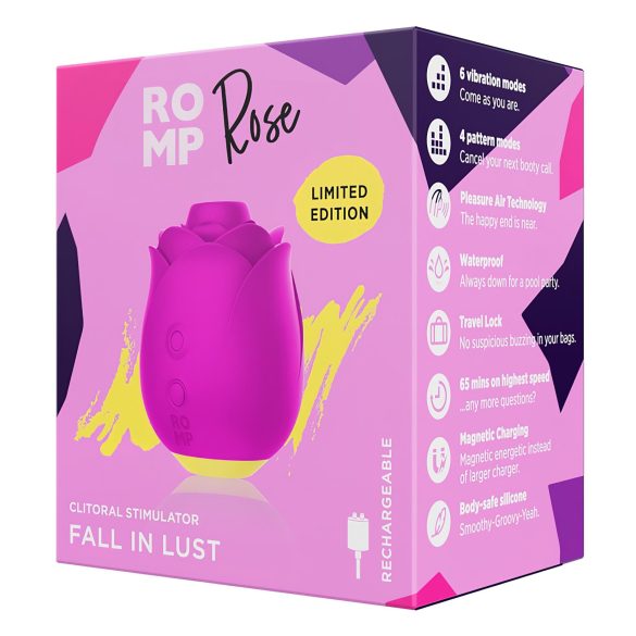 ROMP Rose - gaisa viļņu rozes vibrators (rozā)