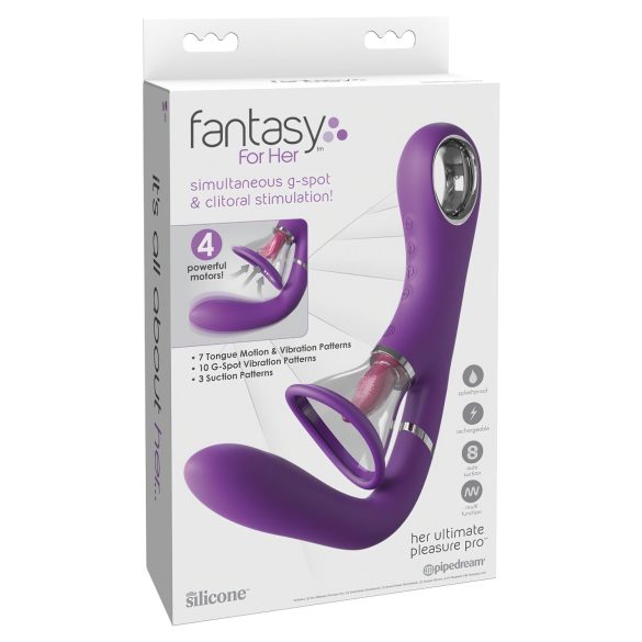 Fantasy For Her - G-punkta un klitora vibrators ar 4 motoriem violets