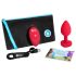 b-vibe sirds - bezvadu anālais vibrators (sarkans)