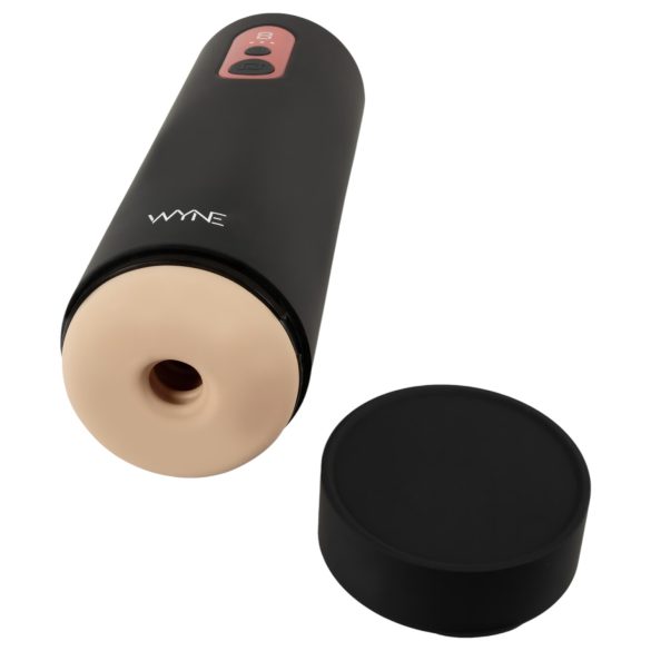 WYNE 08 - uzlādējams, augšup-lejup kustības masturbators (melns)