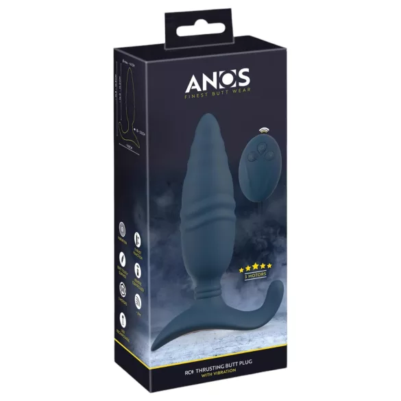 ANOS - bezvadu anālais vibrators ar kustību funkciju zils