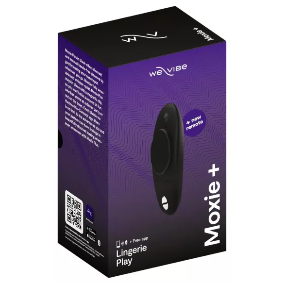 We-Vibe Moxie+ - valkājams klitora vibrators ar lietotni un tālvadības pulti (melns)