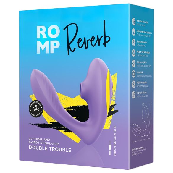 ROMP Reverb - 2in1 gaisa viļņu G-punkta vibrators (violets)