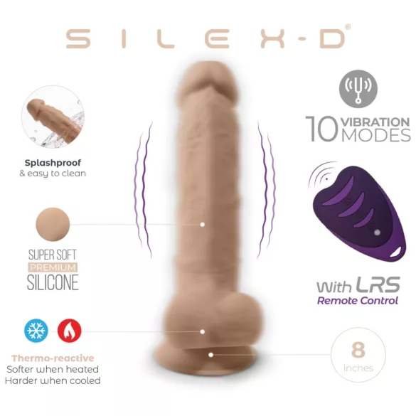 Silexd 8 - vibrators sēkliniekam ar tālvadību dabīgā krāsā