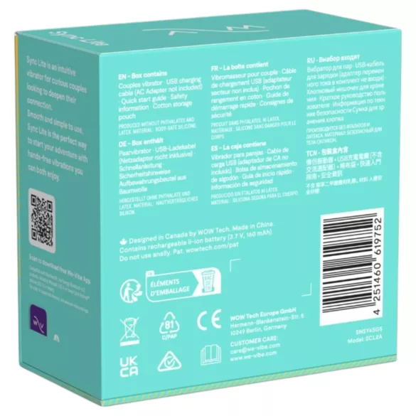 We-Vibe Sync Lite - lietotnes un tālvadības pāru vibrators (zaļš)