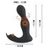 Rebel - tālvadāms 2in1 prostatas vibrators (melns)
