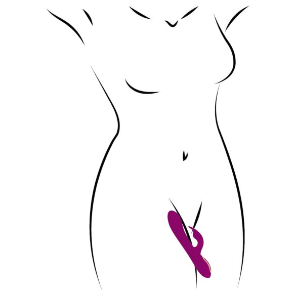 Javida - 3-in-1 vibrators ar lodītēm un rotējošu funkciju violets