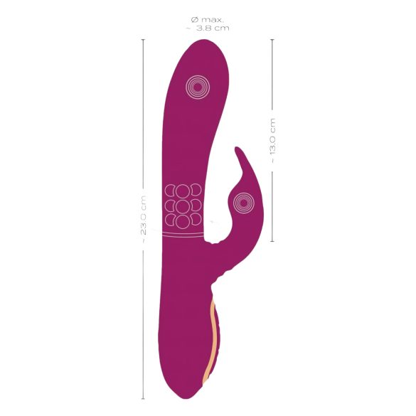 Javida - 3-in-1 vibrators ar lodītēm un rotējošu funkciju violets