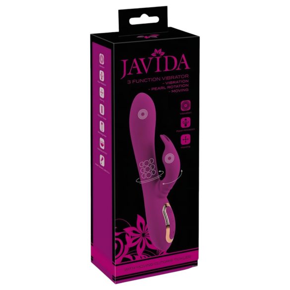 Javida - 3-in-1 vibrators ar lodītēm un rotējošu funkciju violets