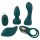 Pāriem izmeklētais - 4in1 maināms tālvadības vibrators (tirkīzs)