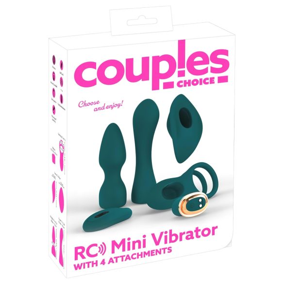Couples Choice - pāru vibrators ar tālvadību 4in1 funkcija, tirkīza