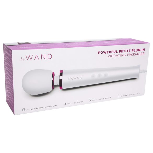 Le Wand Petite Plug-In - masāžas vibrators tīkla balts