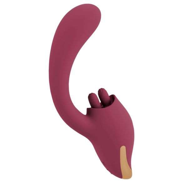 Javida - 2in1 mēles vibrators (sarkans)