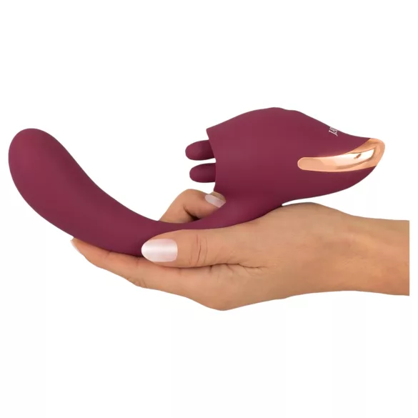 Javida - vibrator ar mēli 2in1 sarkans
