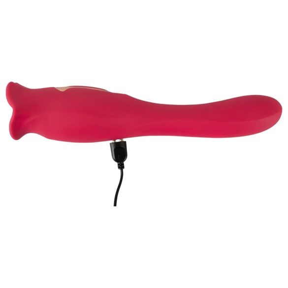 You2Toys - 2-in-1 vibrators ar mēli rozā