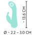 Cuties Mini 4 - ūdensizturīgs zaļais trušu vibrators