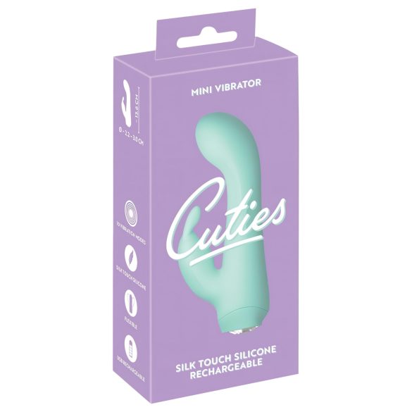 Cuties Mini 4 - bezvadu ūdensizturīgs zaķa vibrators (zaļš)