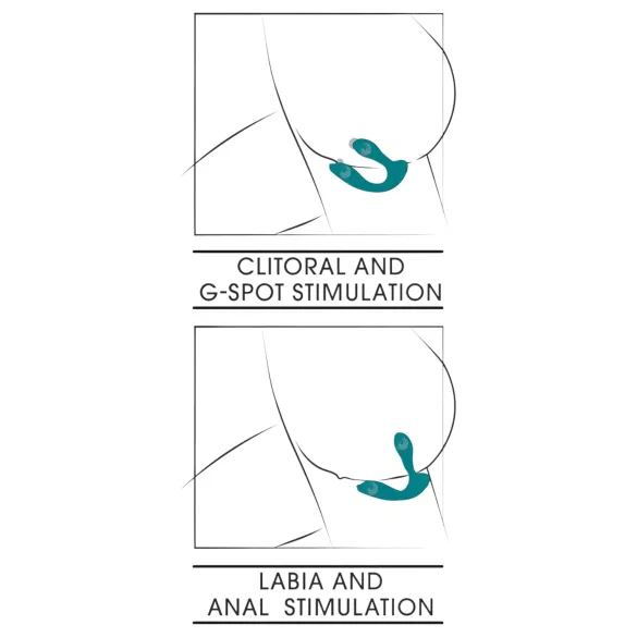 SMILE Hands-free - valkājams uzklājams vibrators (tirkīza)