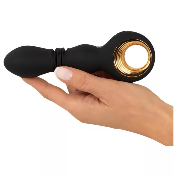 Eternal vibrators ar spēcīgu stūmēju, melns