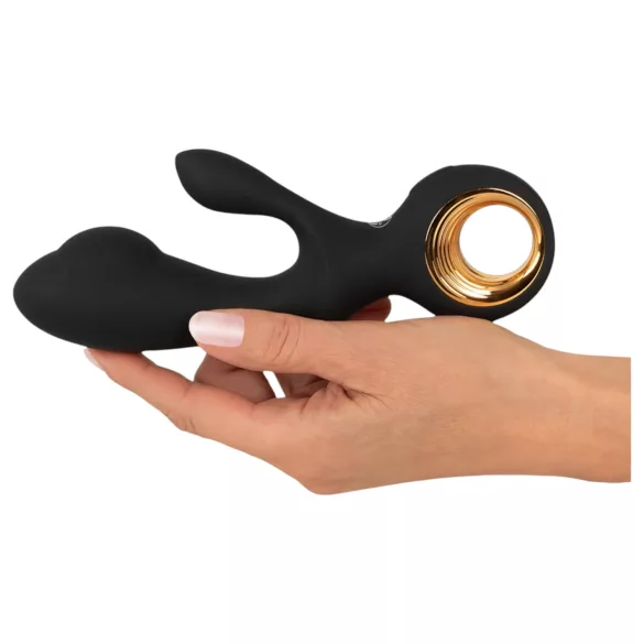 Eternal - vibrators ar pumpējamu klitora stimulatoru melns