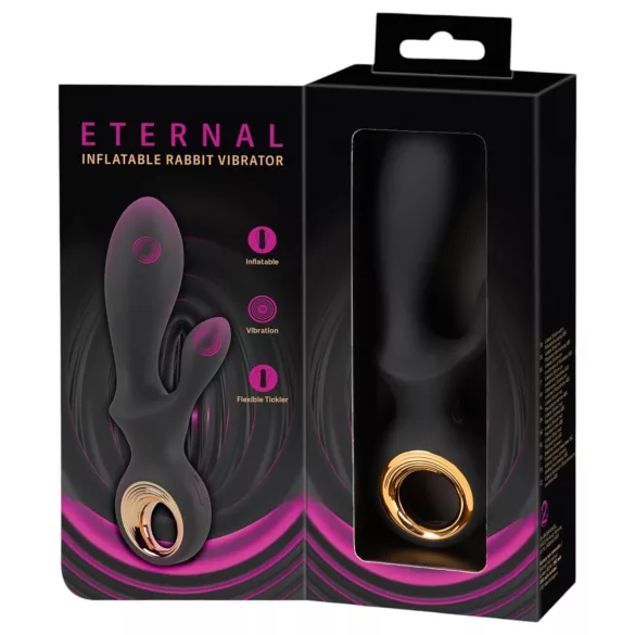 Eternal - vibrators ar pumpējamu klitora stimulatoru melns