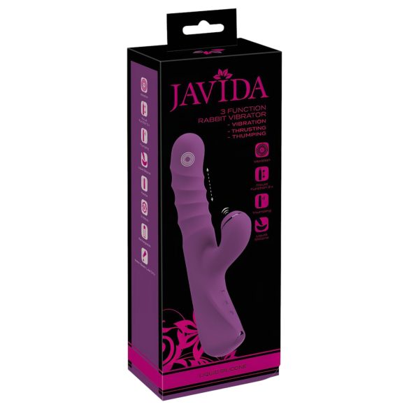 Javida - trīs vienā truša ausu vibrators, violets