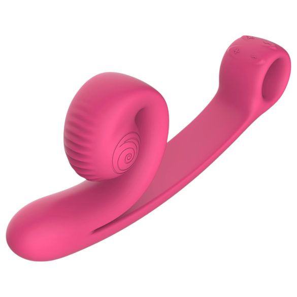 Gliemeža Vibe Curve - 2in1 klitora vibrators (rozā)