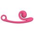Gliemeža Vibe Curve - 2in1 klitora vibrators (rozā)