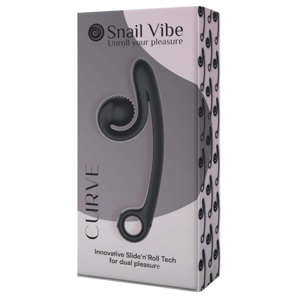Snail Vibe Curve - 2in1 klitora stimulējošs vibrators (melns)