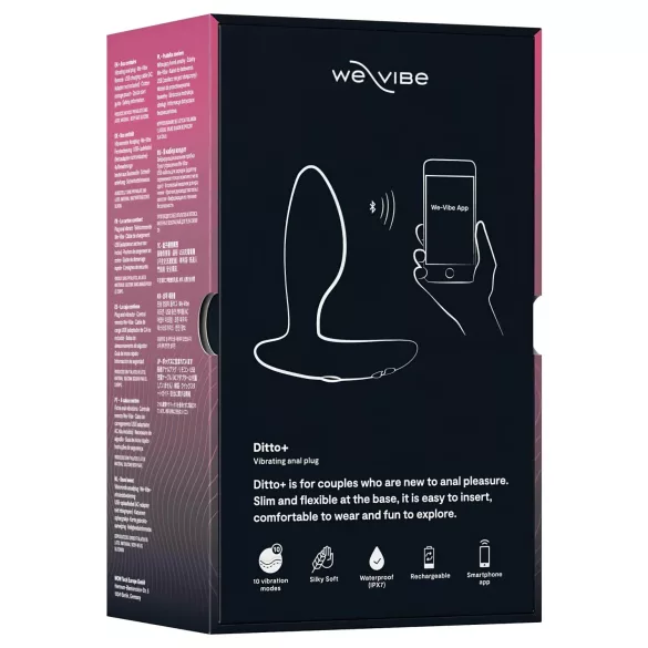 We-Vibe Ditto+ - lietotnes vadāms anālais vibrators (melns)