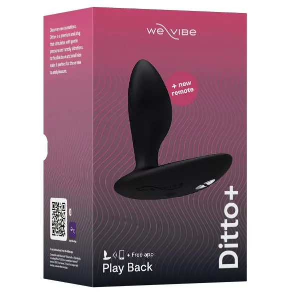 We-Vibe Ditto+ - lietotnes vadāms anālais vibrators (melns)