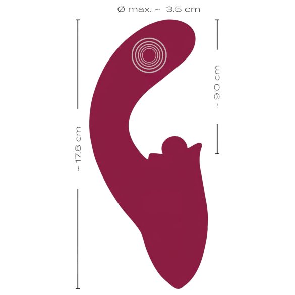 Javida - vibrators ar mēli 3in1 sarkans