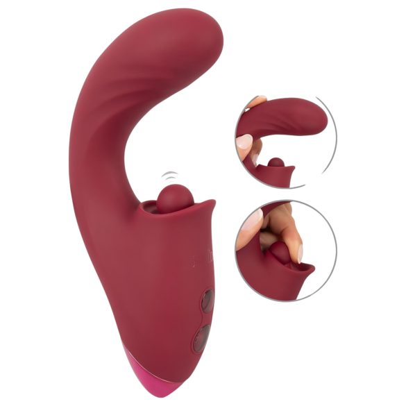 Javida - vibrators ar mēli 3in1 sarkans