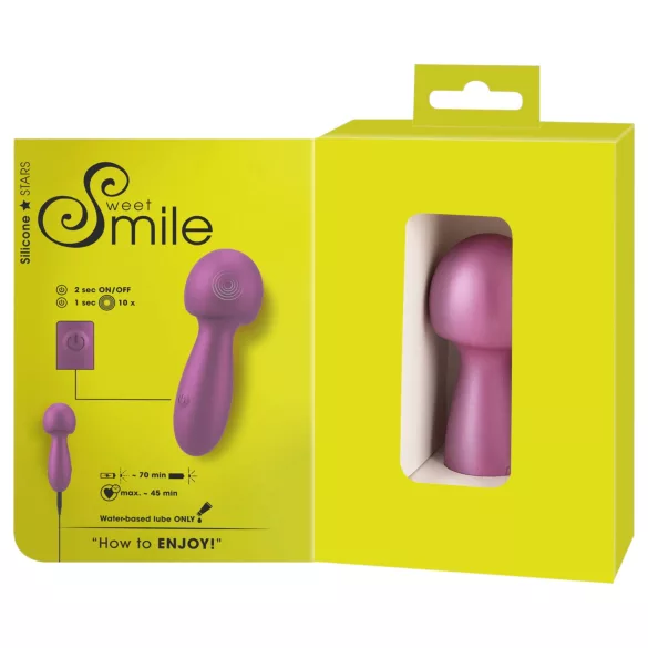 Sweet Smile - elastīgā mini masāžas nūjiņa (rozā)