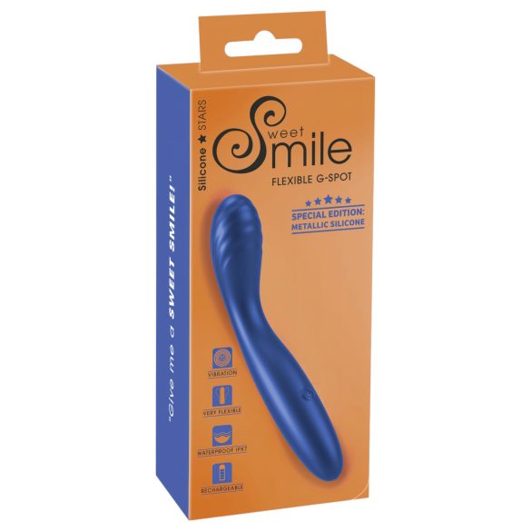 Smile - elastīgs G-punkta vibrators zils
