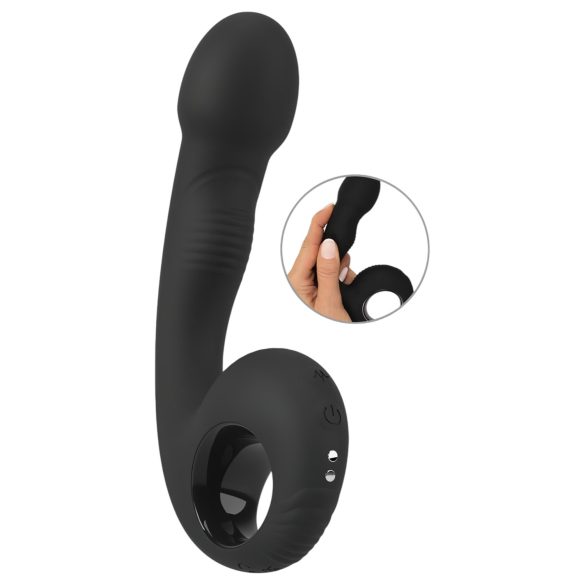 Melnais samts - G un P punkta vibrators (melns)