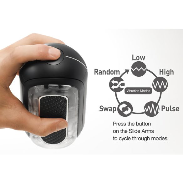 TENGA Flip Zero - spēcīgs masturbators (melns)