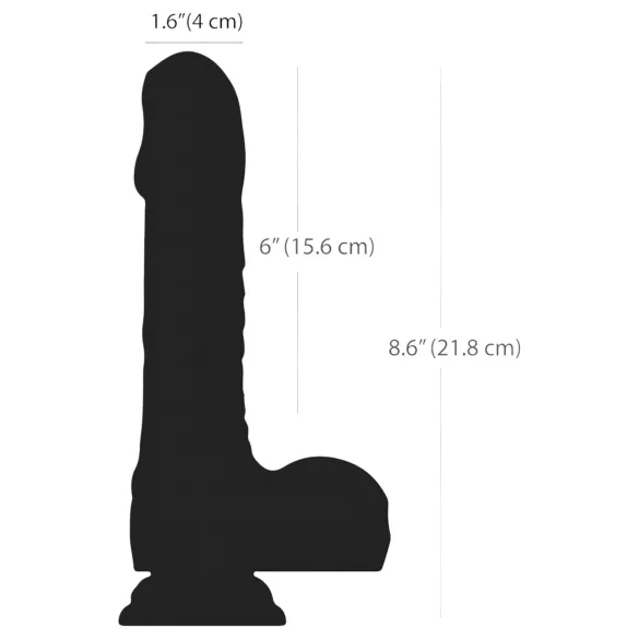 Naked Addiction - vibrators reālistisks rotējošs stumjš melns