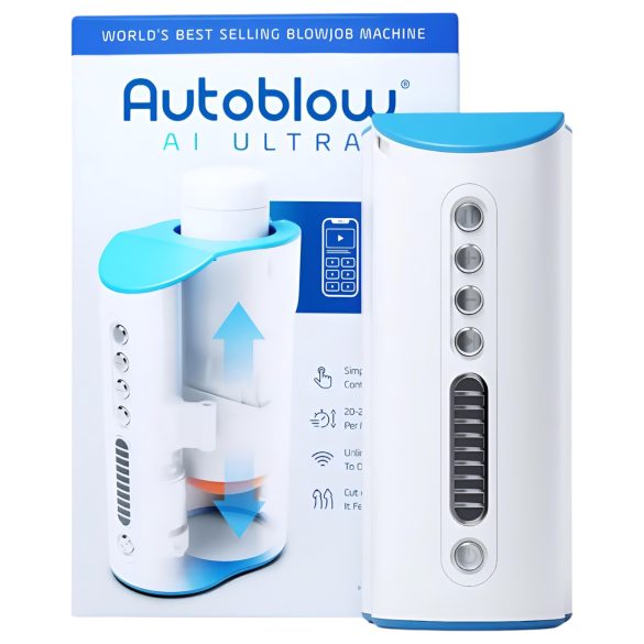 Autoblow A.I. Ultra - tīkla super mute masturbators (balts)