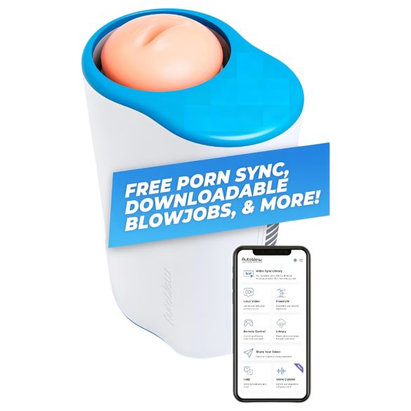 Autoblow A.I. Ultra - vīriešu masturbators ar strāvas padevi, balts
